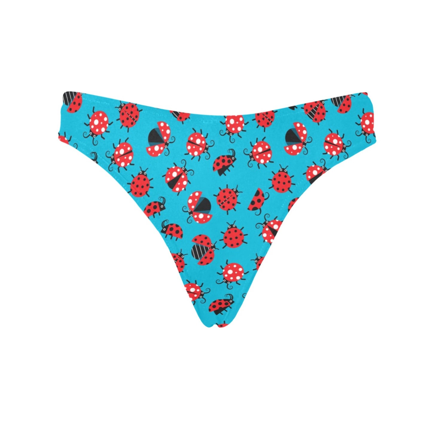 Ladybug Action Print Pattern Women's Thongs