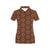 Agricultural Brown Wheat Print Pattern Women's Polo Shirt