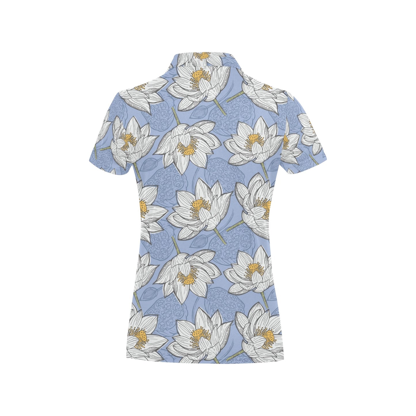 Lotus Pattern Print Design 04 Women's Polo Shirt
