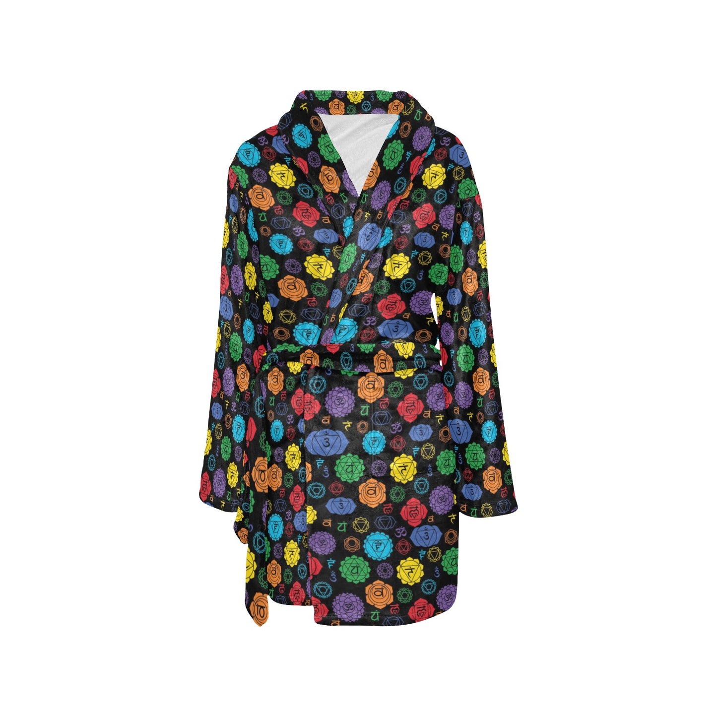 Chakra Pattern Print Design 01 Women's Fleece Robe