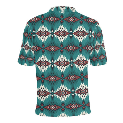 Southwest Pattern Print Design LKS308 Men Polo Shirt
