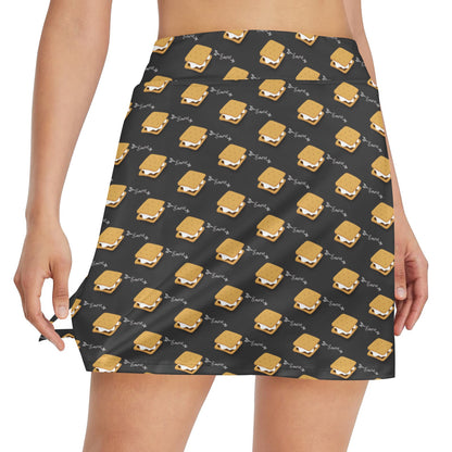 S_Mores Print Design LKS301 17" Golf & Pickleball Skort with Pockets