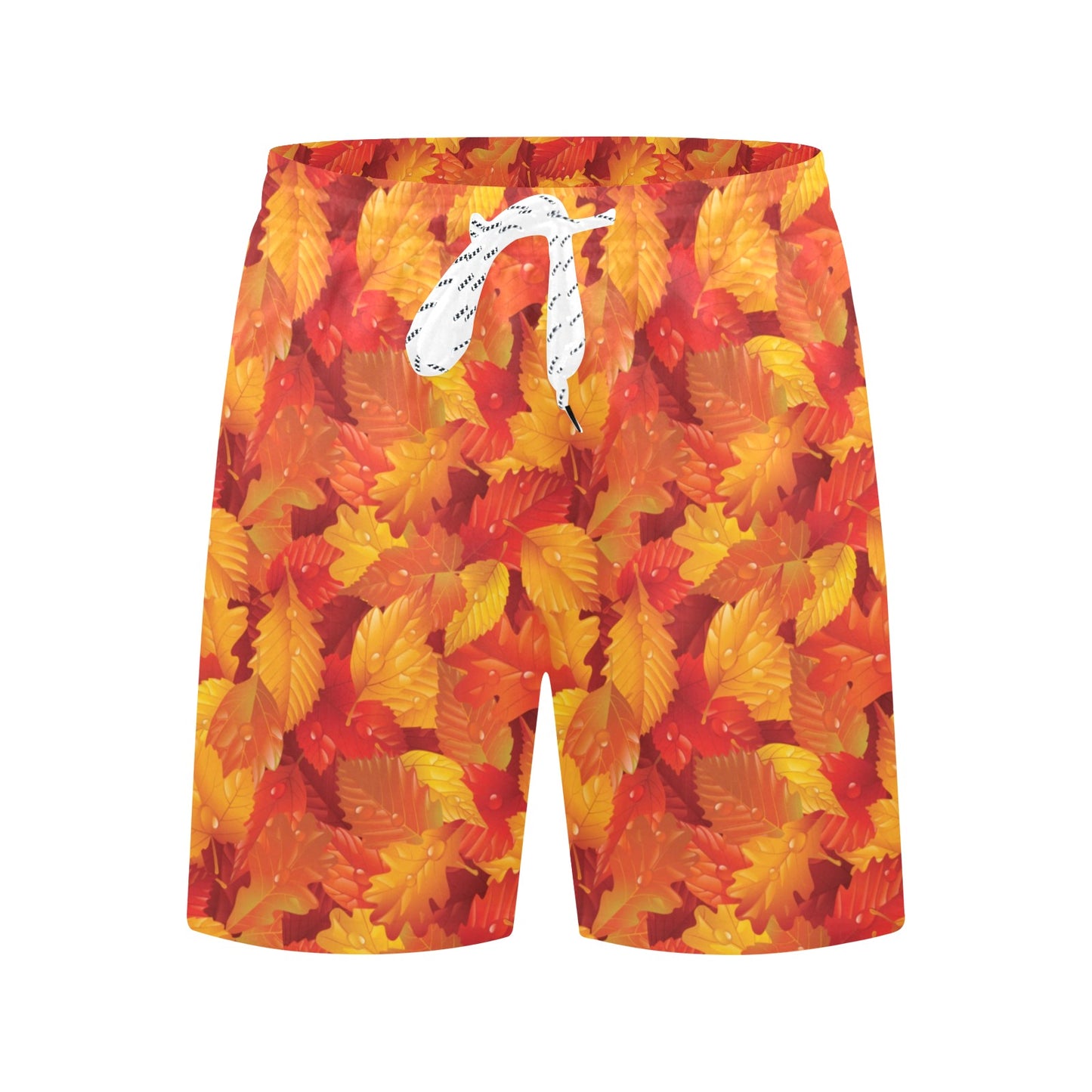 Elm Leave Autum Print Pattern Men's Swim Trunks Beach Shorts