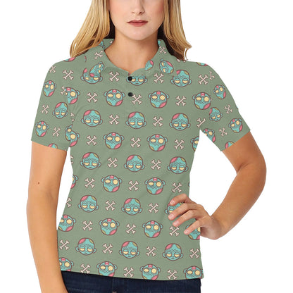 Zombie Print Design LKS301 Women's Polo Shirt