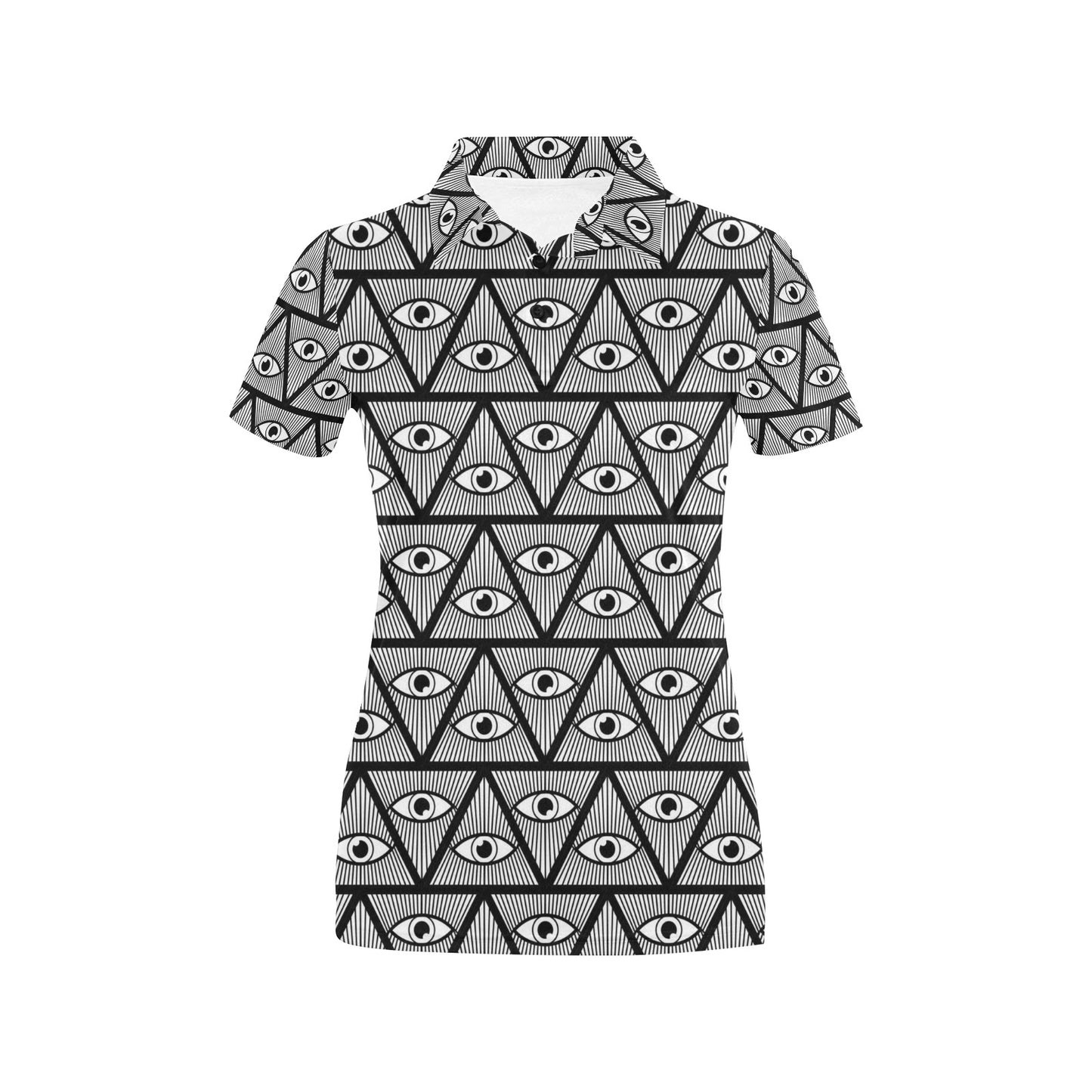 Third Eye Pattern Print Design LKS304 Women's Polo Shirt