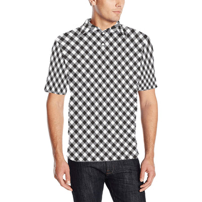 Gingham Print Design LKS402 Men Polo Shirt