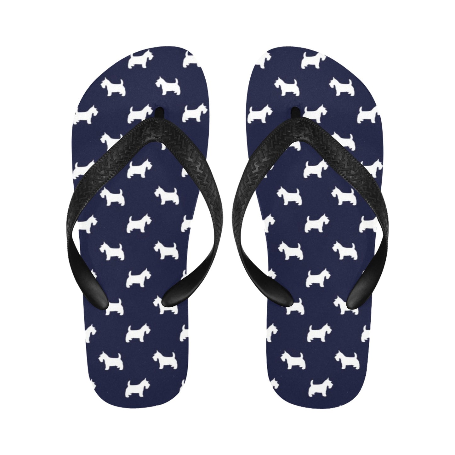 Scottish Terriers Print Design LKS3019 Flip Flops