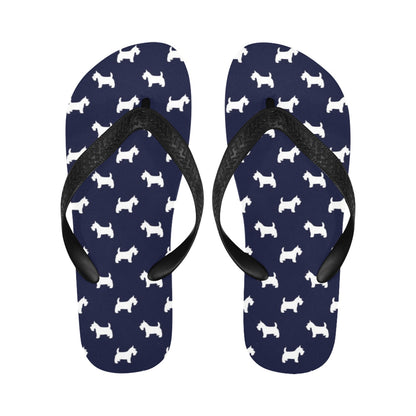 Scottish Terriers Print Design LKS3019 Flip Flops