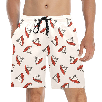 Skydiver Print Design LKS302 Men's Swim Trunks Beach Shorts