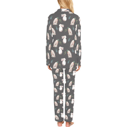 Rabbit Print Design LKS402 Women's Long Pajama Set