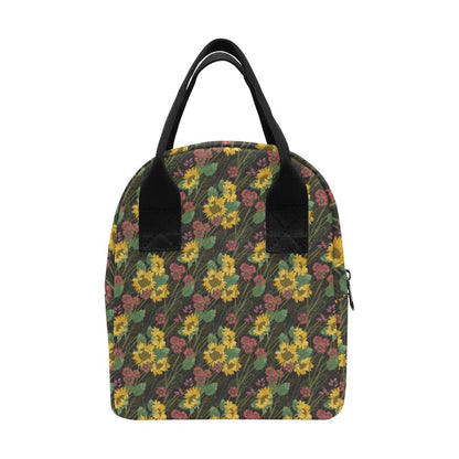 Sunflower Print Design LKS303 Insulated Lunch Bag