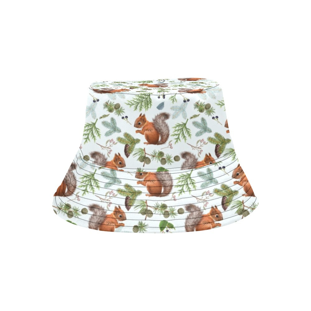 Squirrel Print Design LKS308 Unisex Bucket Hat