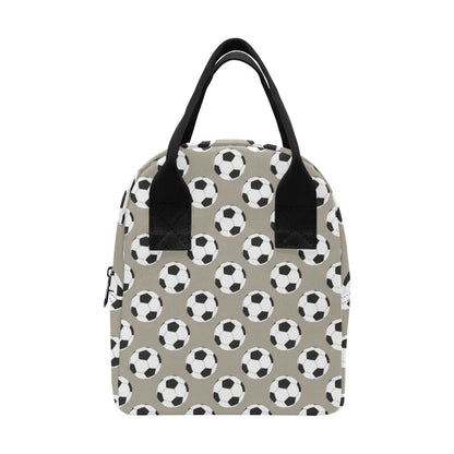 Soccer Ball Print Design LKS302 Insulated Lunch Bag