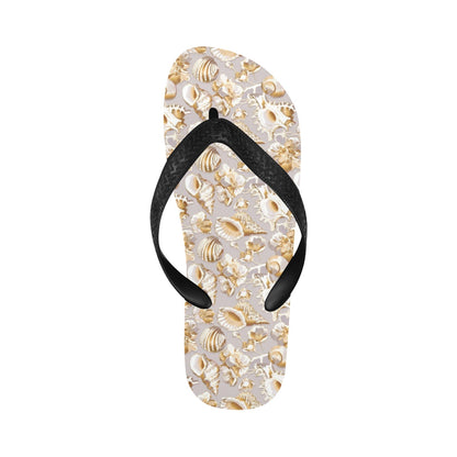 Seashell Print Design LKS309 Flip Flops