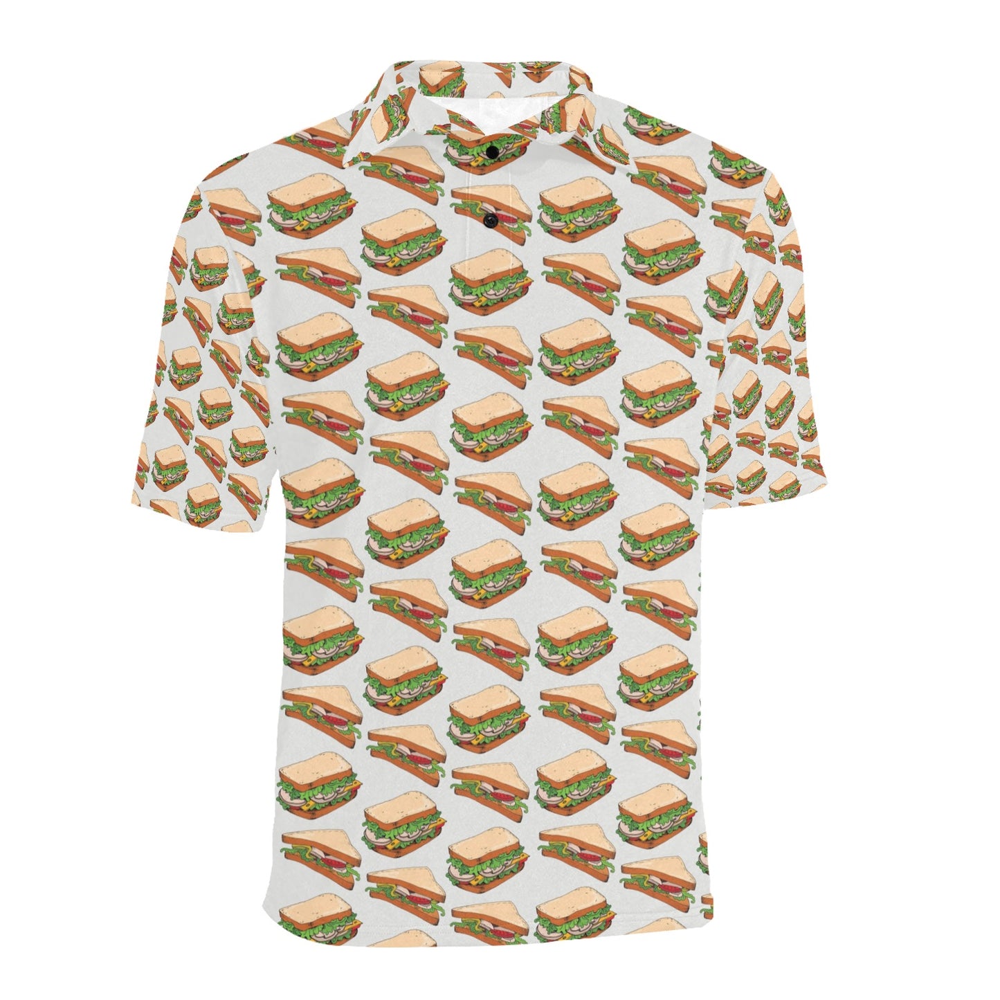 Sandwich Print Design LKS302 Men Polo Shirt