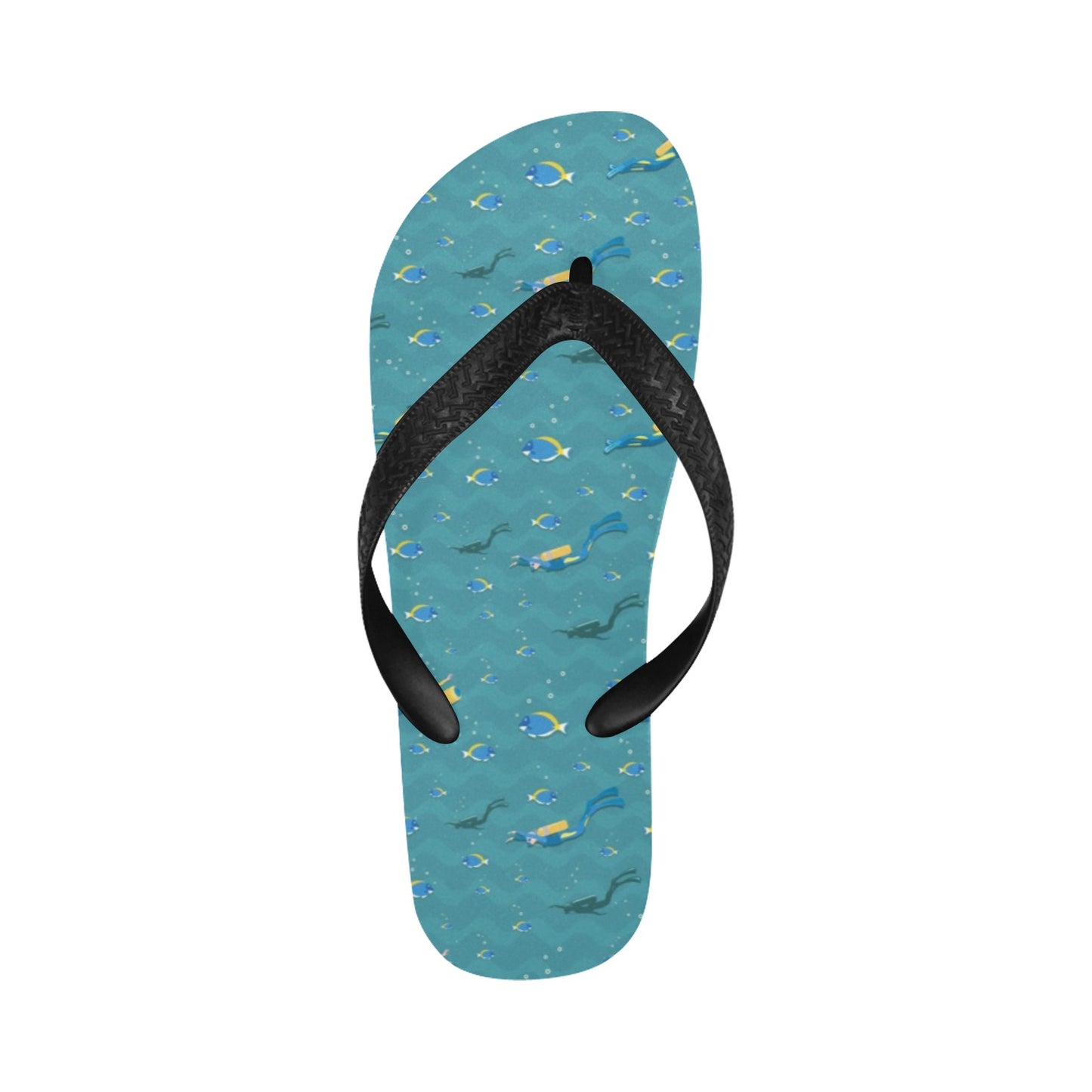 Scuba Driving Pattern Print Design LKS306 Flip Flops