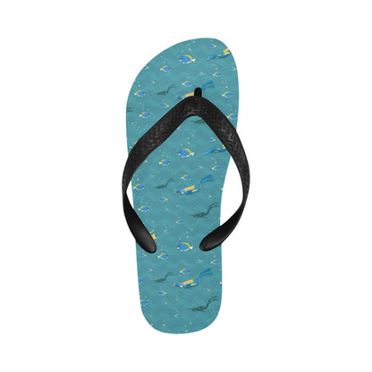 Scuba Driving Pattern Print Design LKS306 Flip Flops