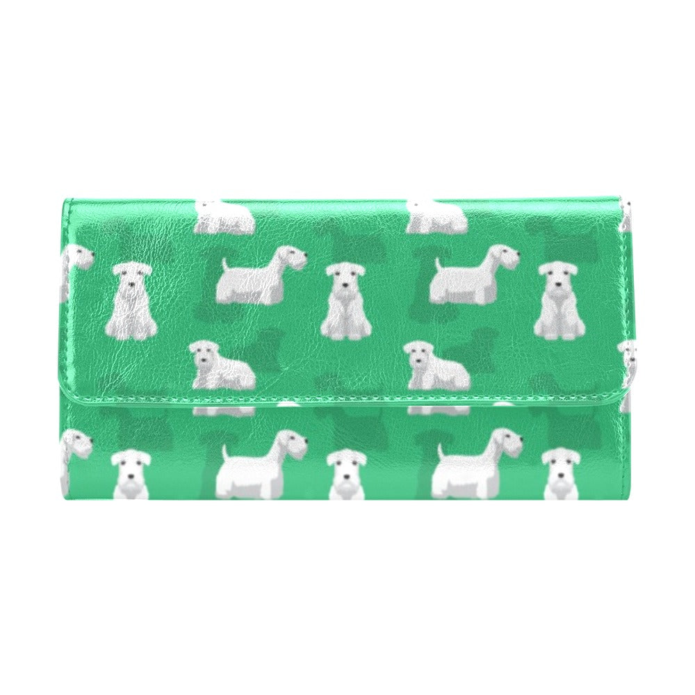 Sealyham Terriers Print Design LKS301 Women's Trifold Wallet