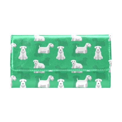 Sealyham Terriers Print Design LKS301 Women's Trifold Wallet
