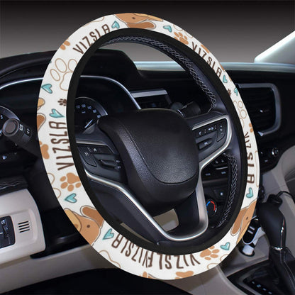 Vizslas Print Design LKS301 Steering Wheel Cover with Elastic Edge