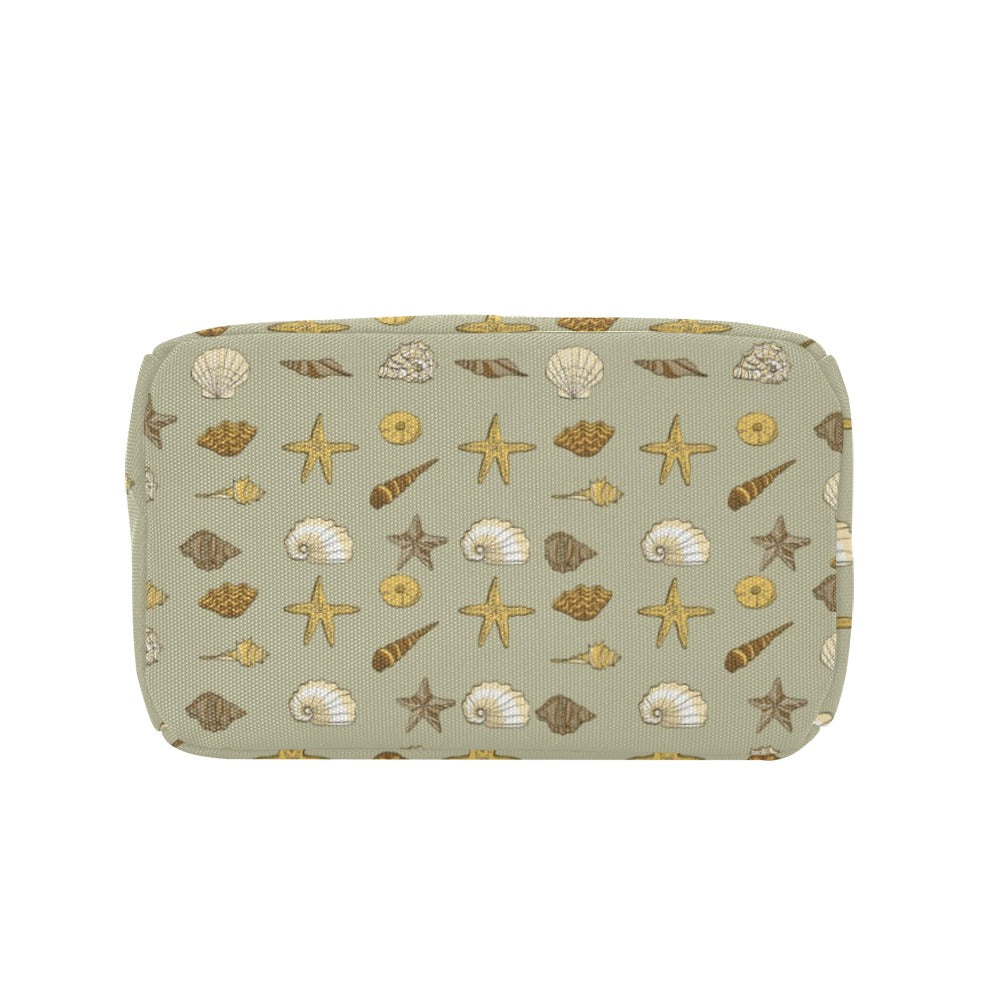 Seashell Beach Print Design LKS303 Insulated Lunch Bag