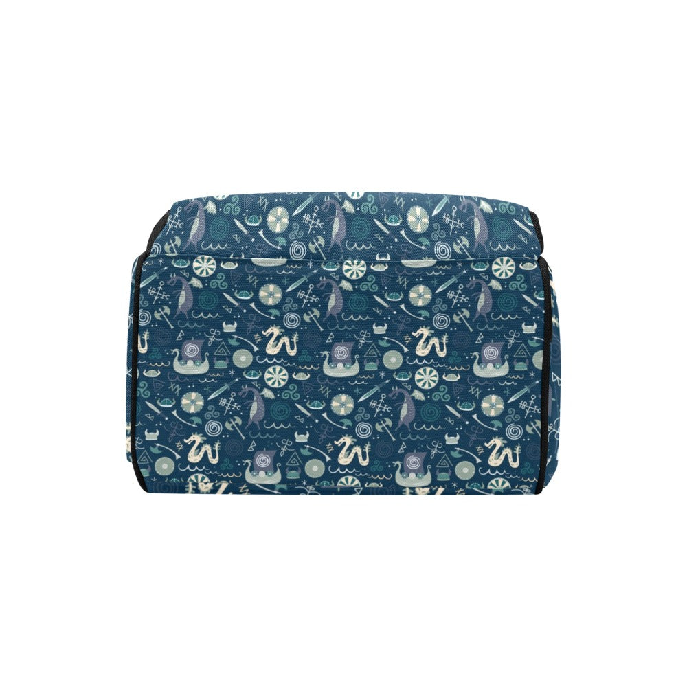 Vikings Print Design LKS305 Diaper Bag Backpack