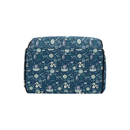 Vikings Print Design LKS305 Diaper Bag Backpack