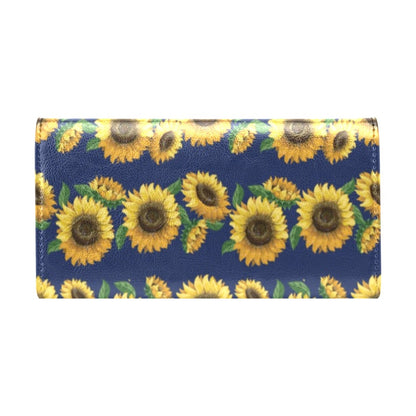 Sunflower Print Design LKS307 Women's Trifold Wallet