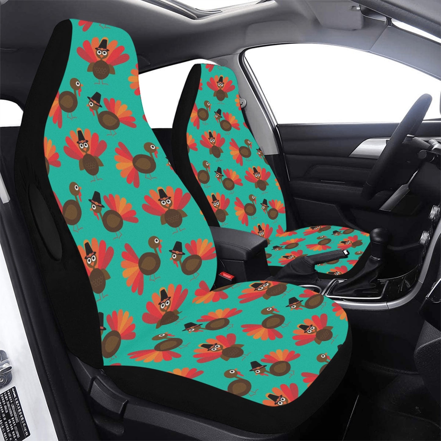 Turkey Print Design LKS402 Car Seat Covers