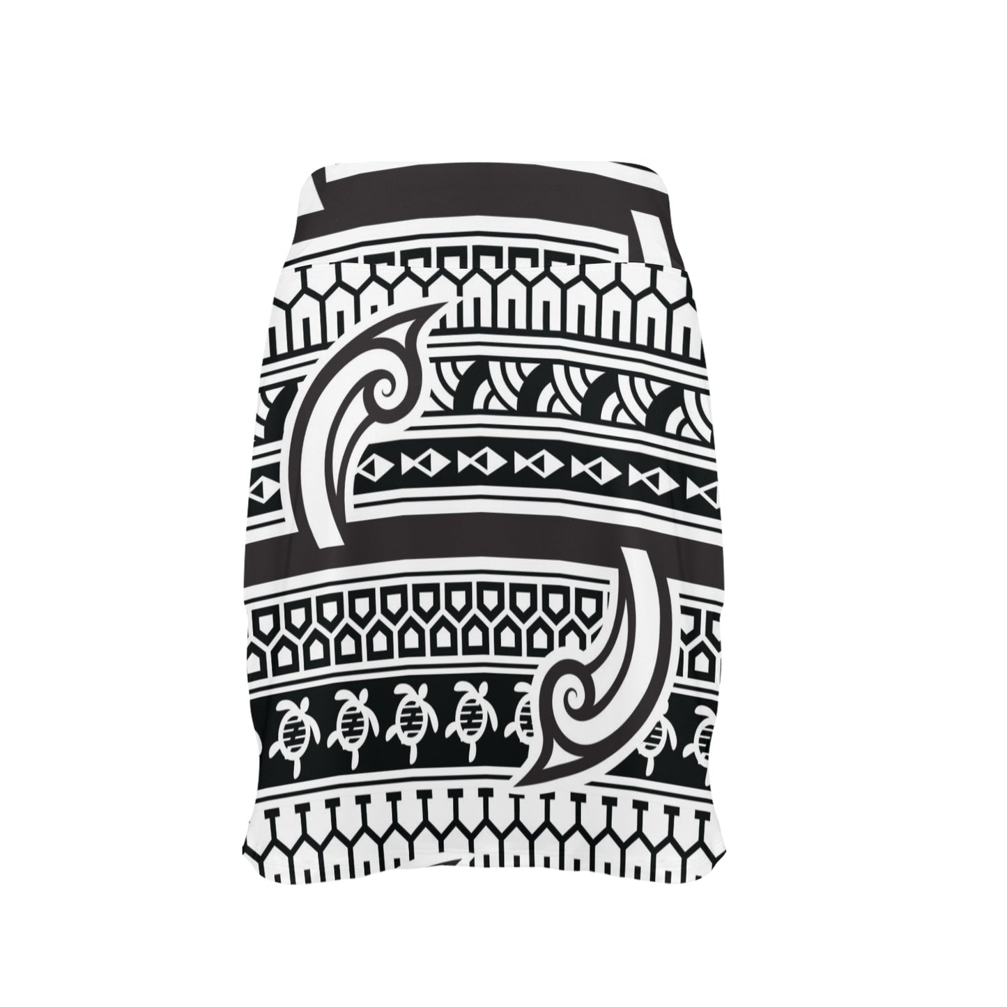 Samoan Style Print Design LKS305 17" Golf & Pickleball Skort with Pockets