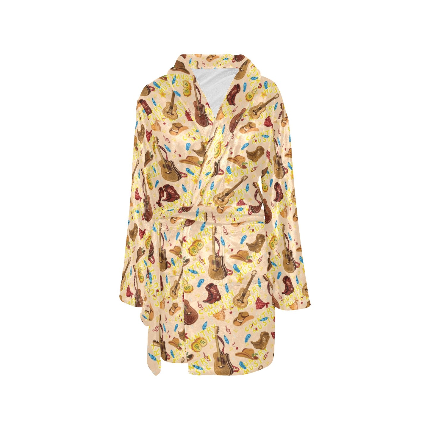 Western Lifestyle Print Design LKS303 Women's Fleece Robe