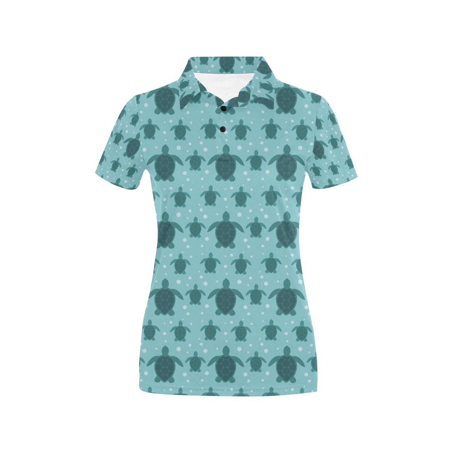 Sea Turtle Print Design LKS305 Women's Polo Shirt