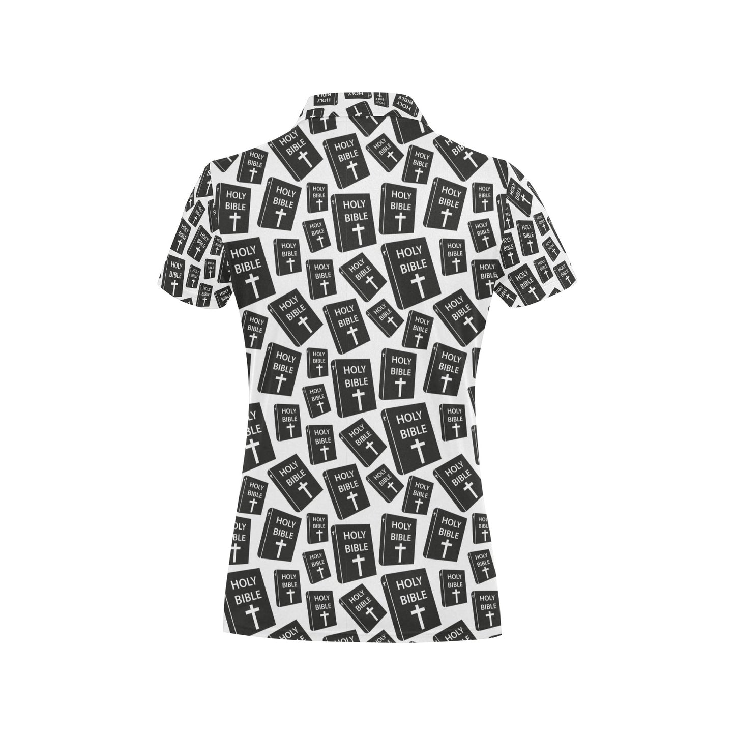 Christian Holy Bible Book Pattern Women's Polo Shirt