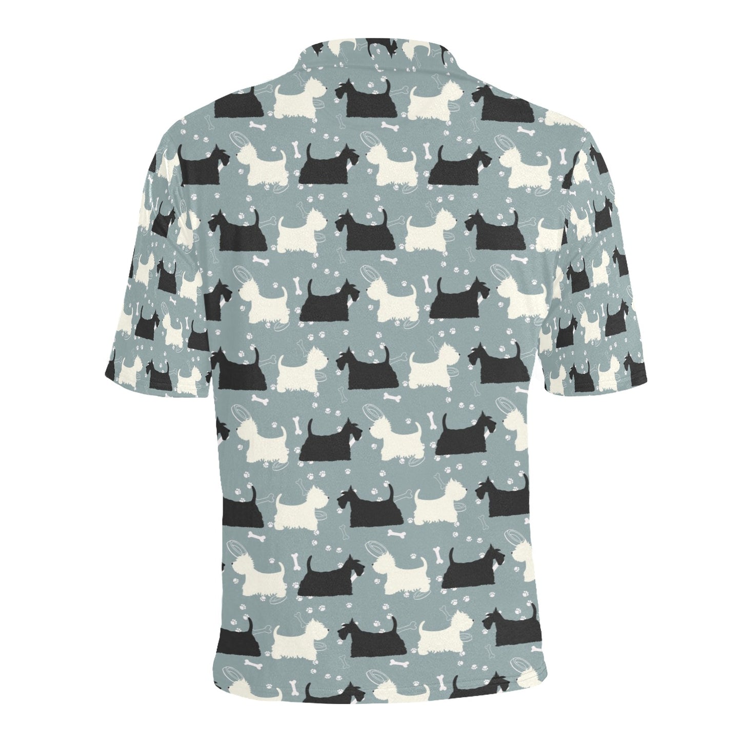 Scottish Terriers Print Design LKS301 Men Polo Shirt