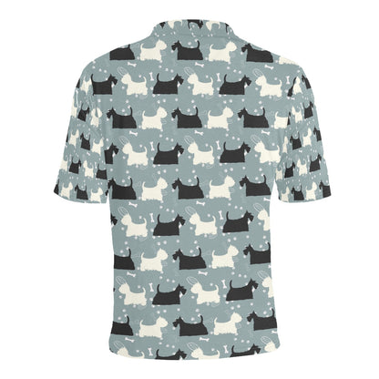 Scottish Terriers Print Design LKS301 Men Polo Shirt