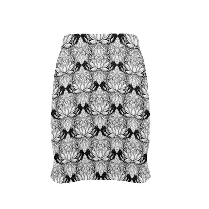 Lotus Mandala Print Pattern 17" Golf & Pickleball Skort with Pockets