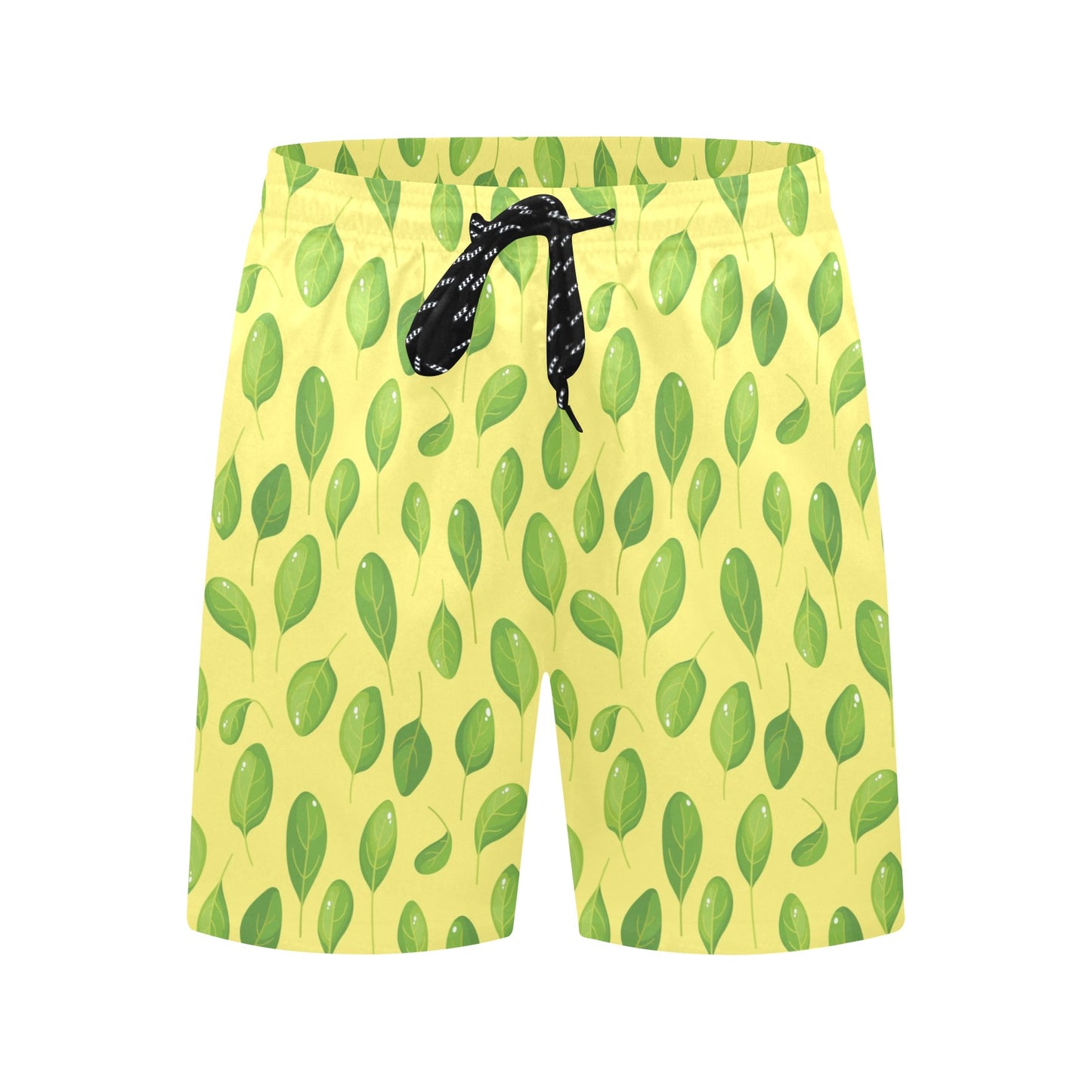 Spinach Print Design LKS302 Men's Swim Trunks Beach Shorts