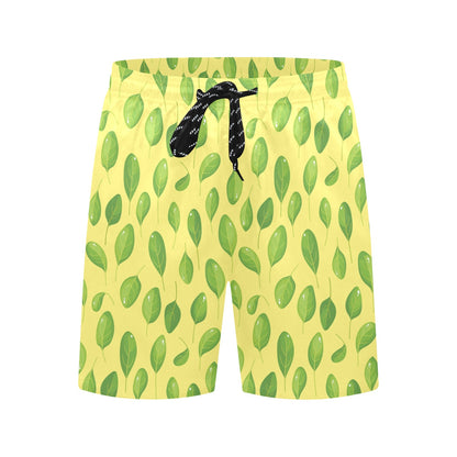 Spinach Print Design LKS302 Men's Swim Trunks Beach Shorts
