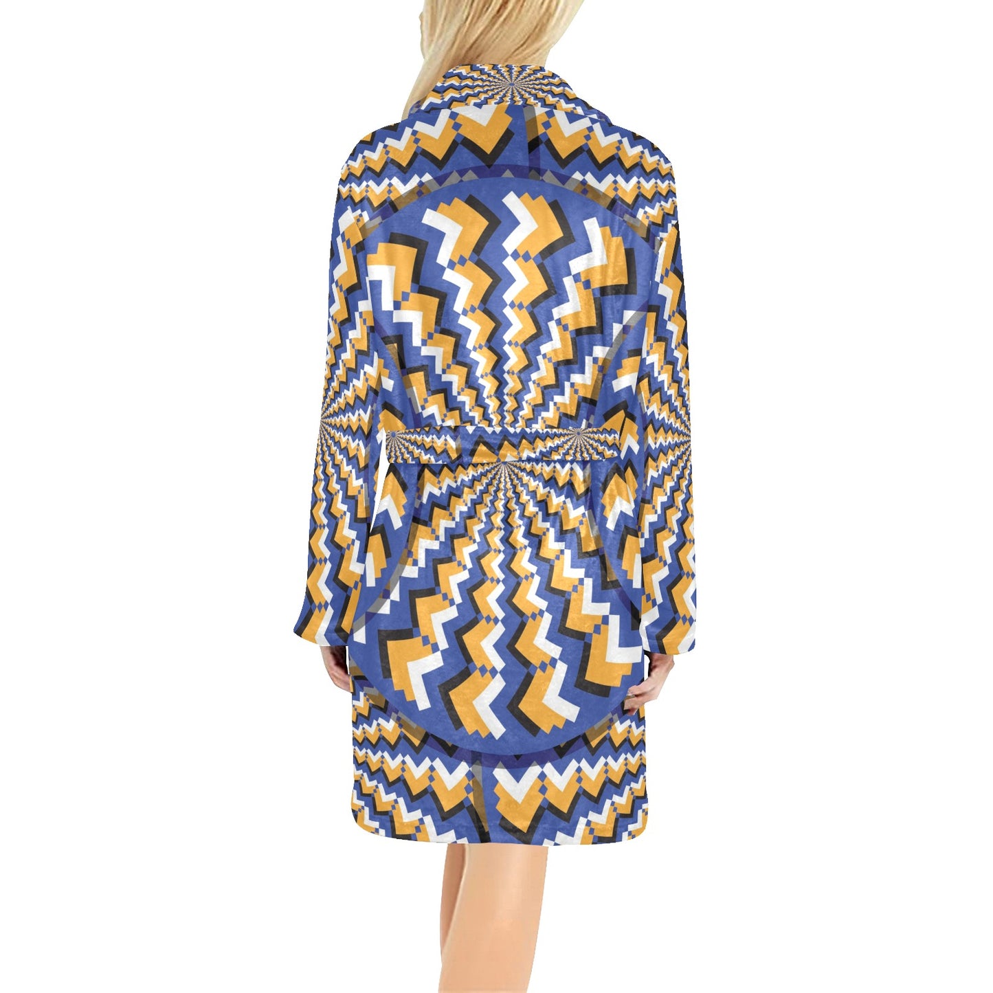 Optical illusion Pattern Print Design A01 Women's Fleece Robe
