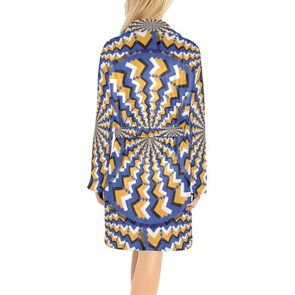 Optical illusion Pattern Print Design A01 Women's Fleece Robe