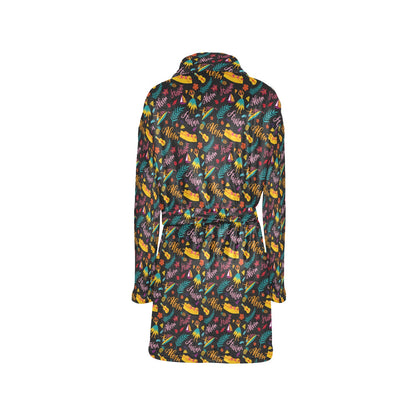 Aloha Hawaii Summer Design Themed Print Women's Fleece Robe