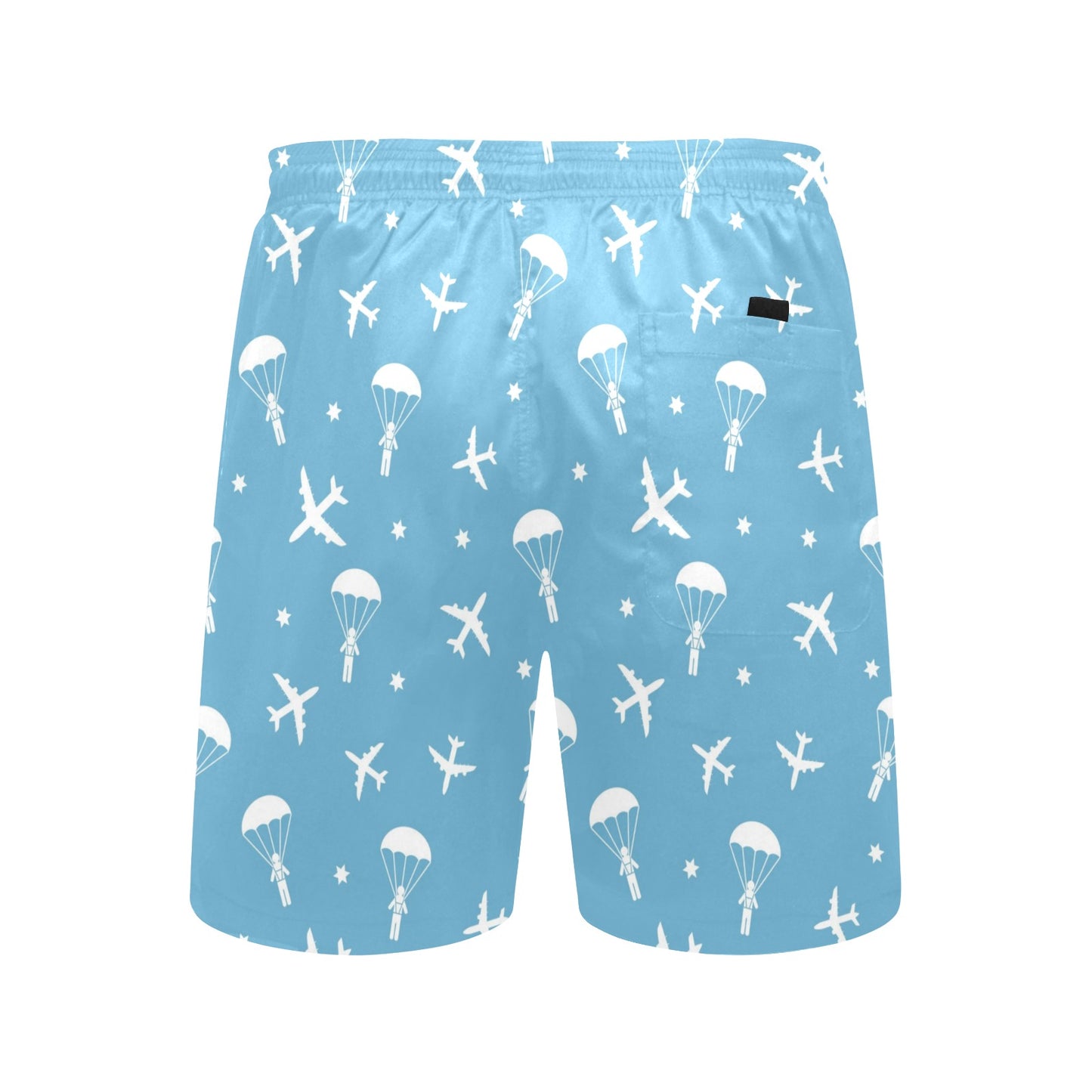 Skydiver Print Design LKS303 Men's Swim Trunks Beach Shorts