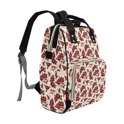 Tattoo Rose Print Design LKS302 Diaper Bag Backpack