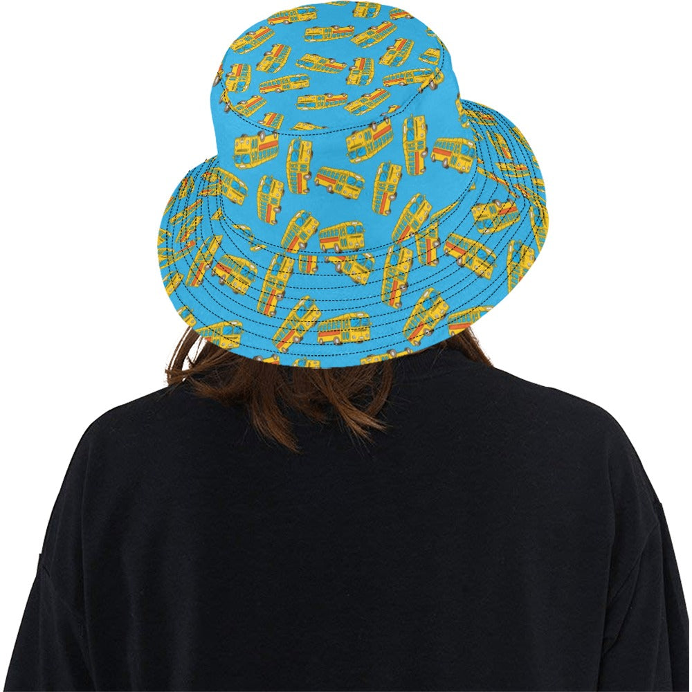 School Bus Print Design LKS302 Unisex Bucket Hat
