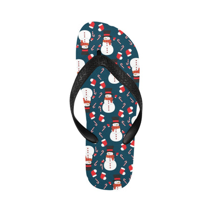 Snowman Print Design LKS301 Flip Flops