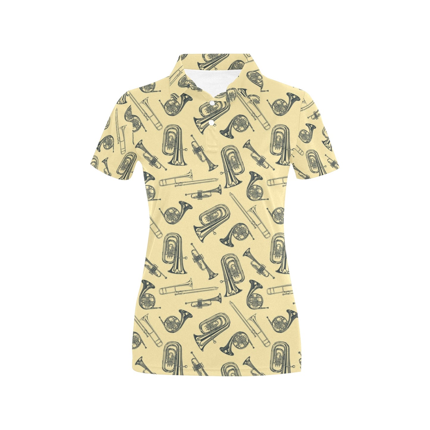 Tuba Pattern Print Design 01 Women's Polo Shirt