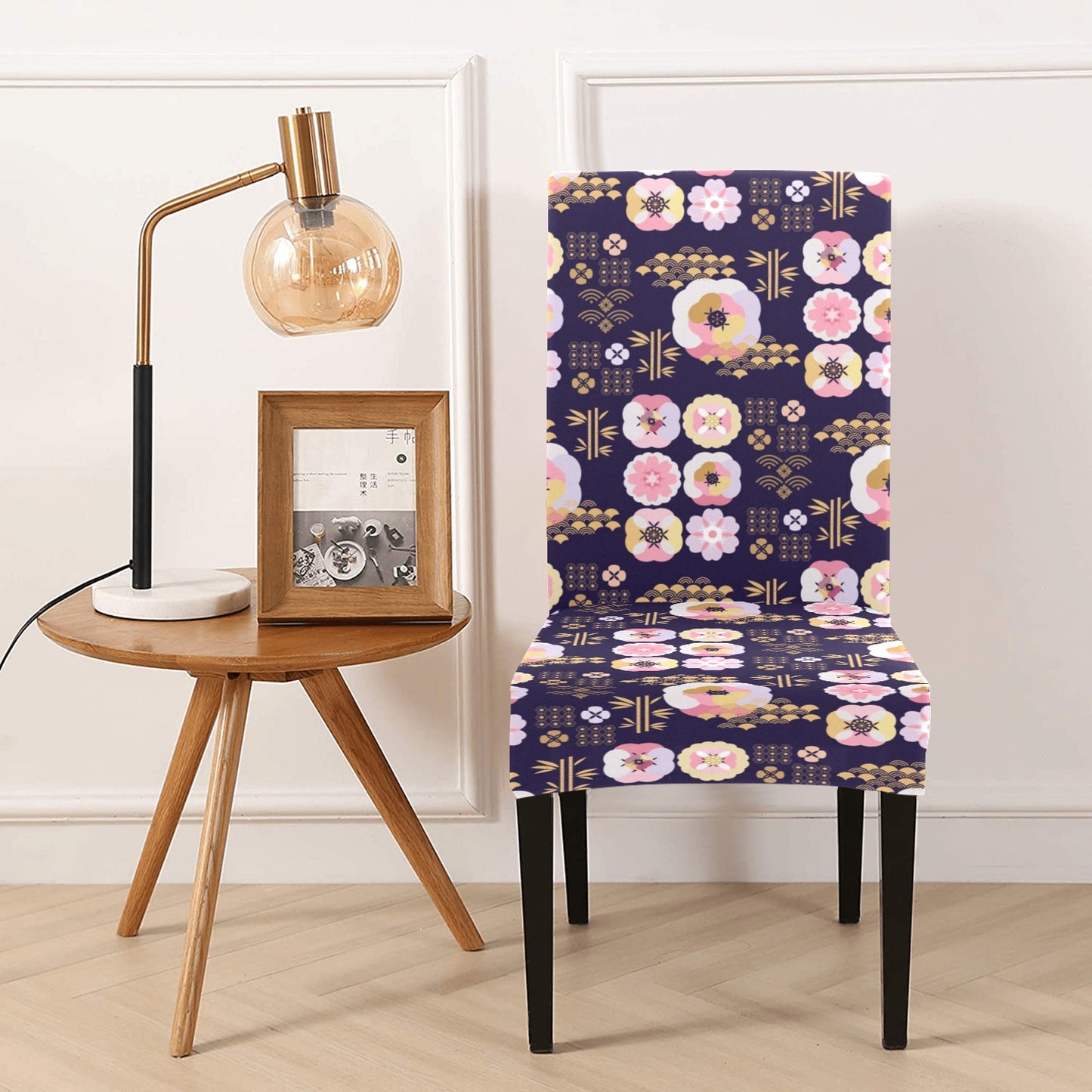 Sakura Japan Style Print Design LKS302 Dining Chair Slipcover