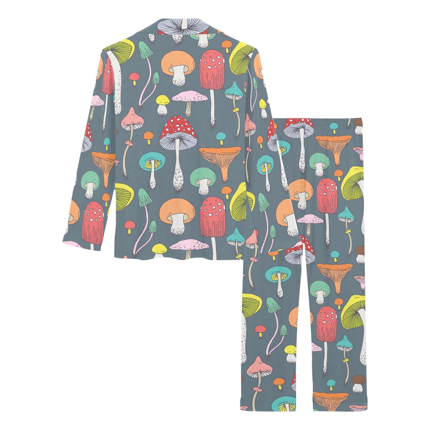 Mushroom Pattern Print Design A03 Women's Long Pajama Set