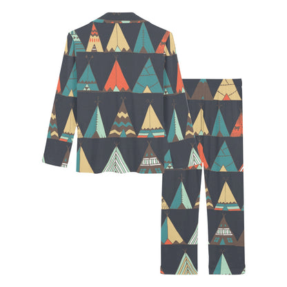 Tribal native american tent Aztec Women's Long Pajama Set