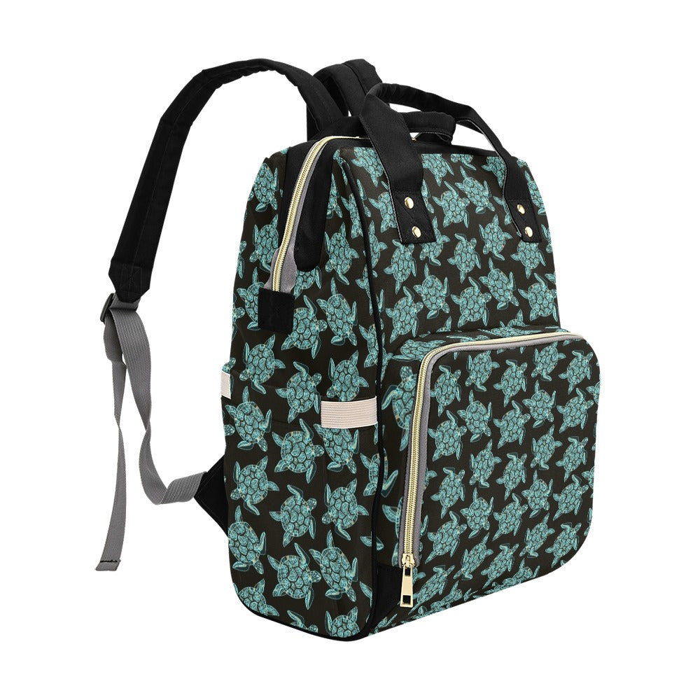 Sea Turtle Print Design LKS302 Diaper Bag Backpack